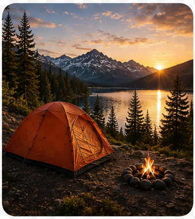 Tent in the mountains