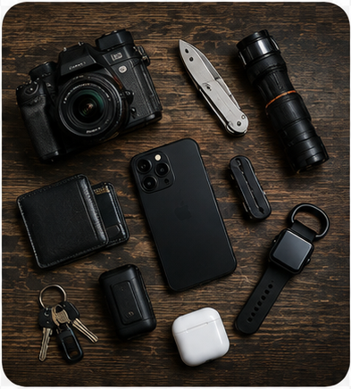 Camera and everyday carry gear